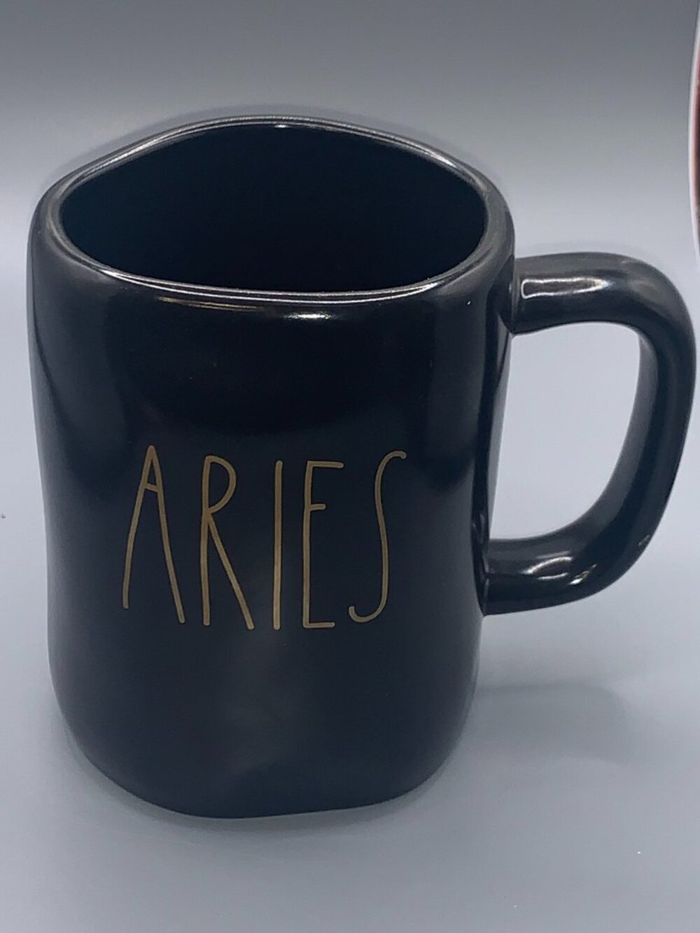 RAE DUNN Aries Zodiac Mug Horoscope Black & Gold 16oz Mug